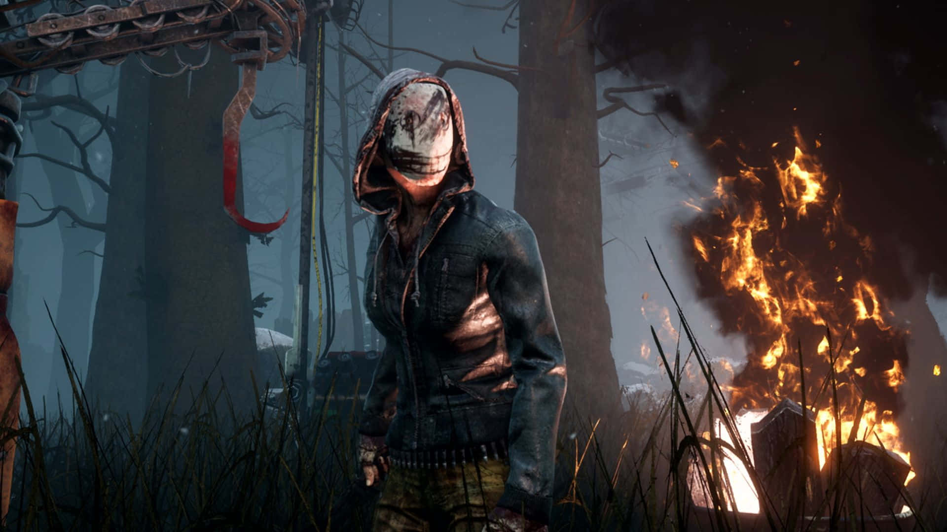 Dead By Daylight, hooded figure, bloodied mask, Full HD Desktop Wallpaper