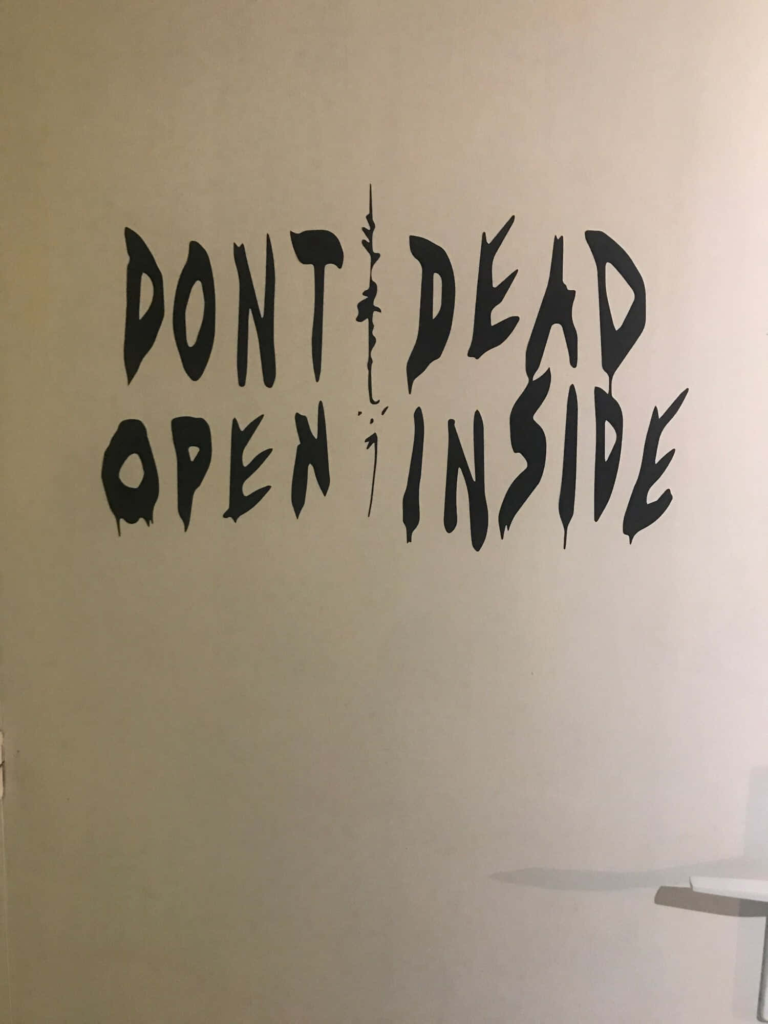 Dead Inside, DON'T OPEN DEAD INSIDE, black graffiti-style text, Full HD Phone Wallpaper