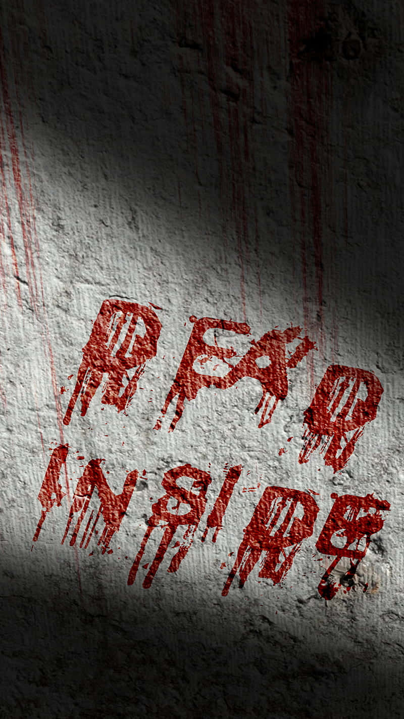 Dead Inside, blood-red graffiti, spotlight, HD Phone Wallpaper