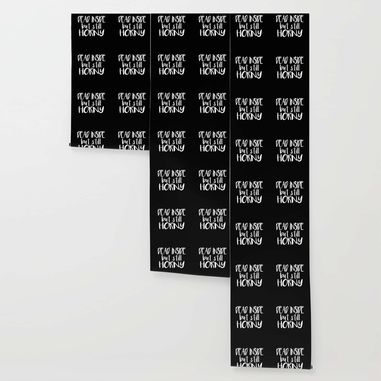 Dead Inside, black fabric panels, white text, HD Desktop Wallpaper