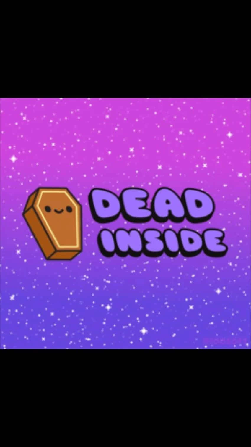 Dead Inside, purple, sparking starry gradient, HD Phone Wallpaper