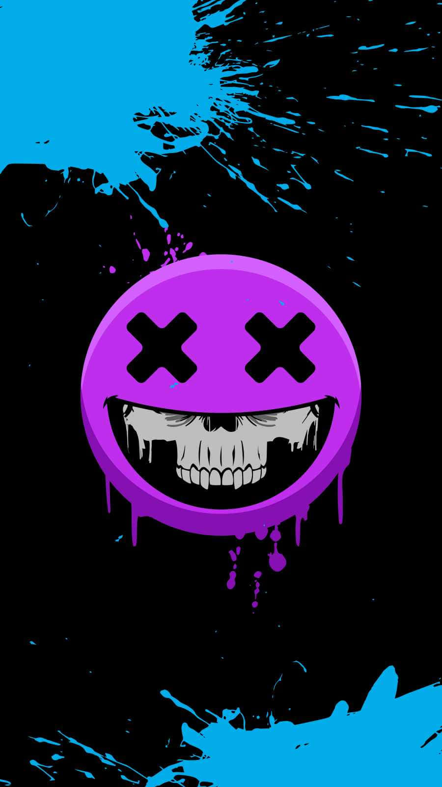 Dead Inside, purple skull face, X eyes, HD Phone Wallpaper