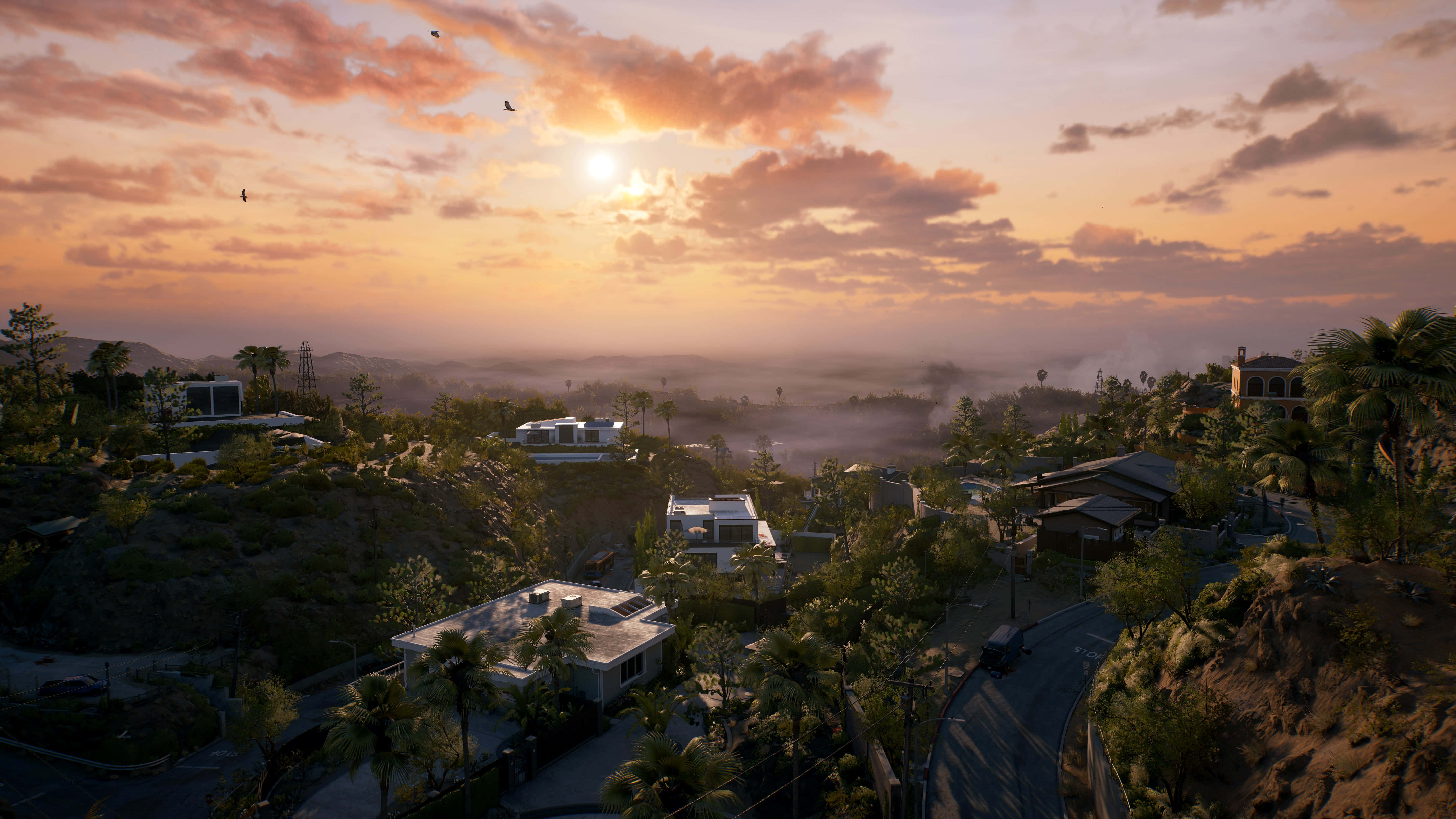 Dead Island 2, Sunset, zombie infested town, 5K Desktop Wallpaper