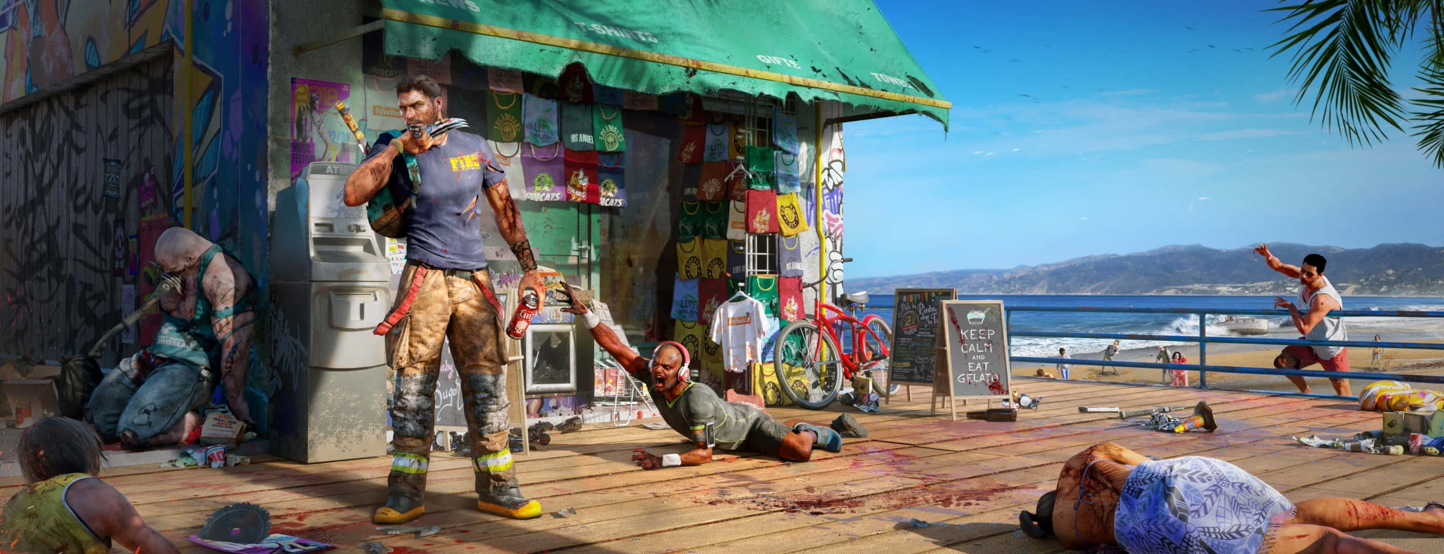 Dead Island 2, survivor, zombies, 2K Desktop Wallpaper