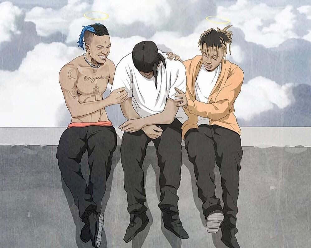 Dead Rappers, halos, ledge, SD Desktop Wallpaper