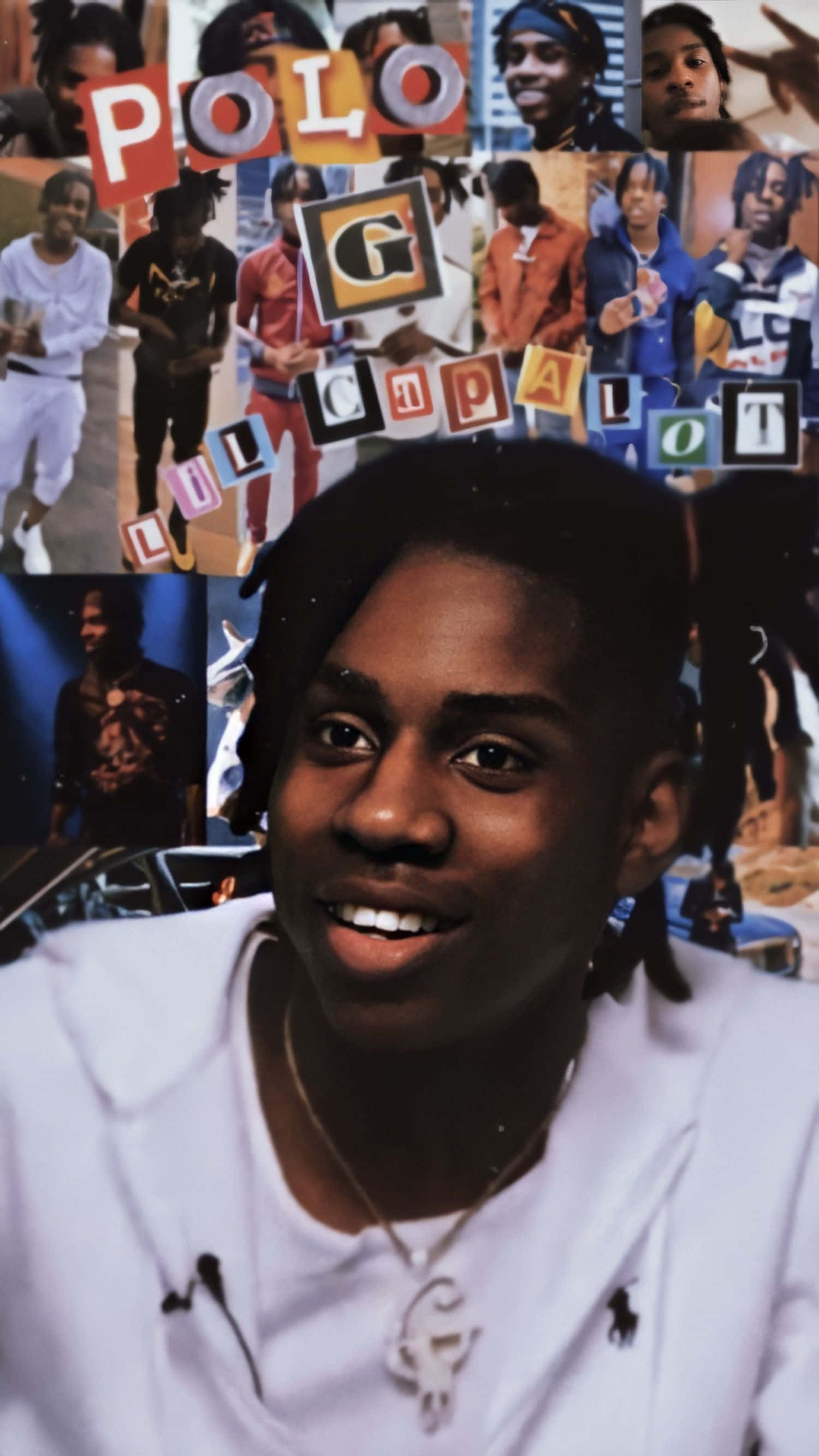 Dead Rappers, white polo shirt, skull pendant necklace, 2K Phone Wallpaper