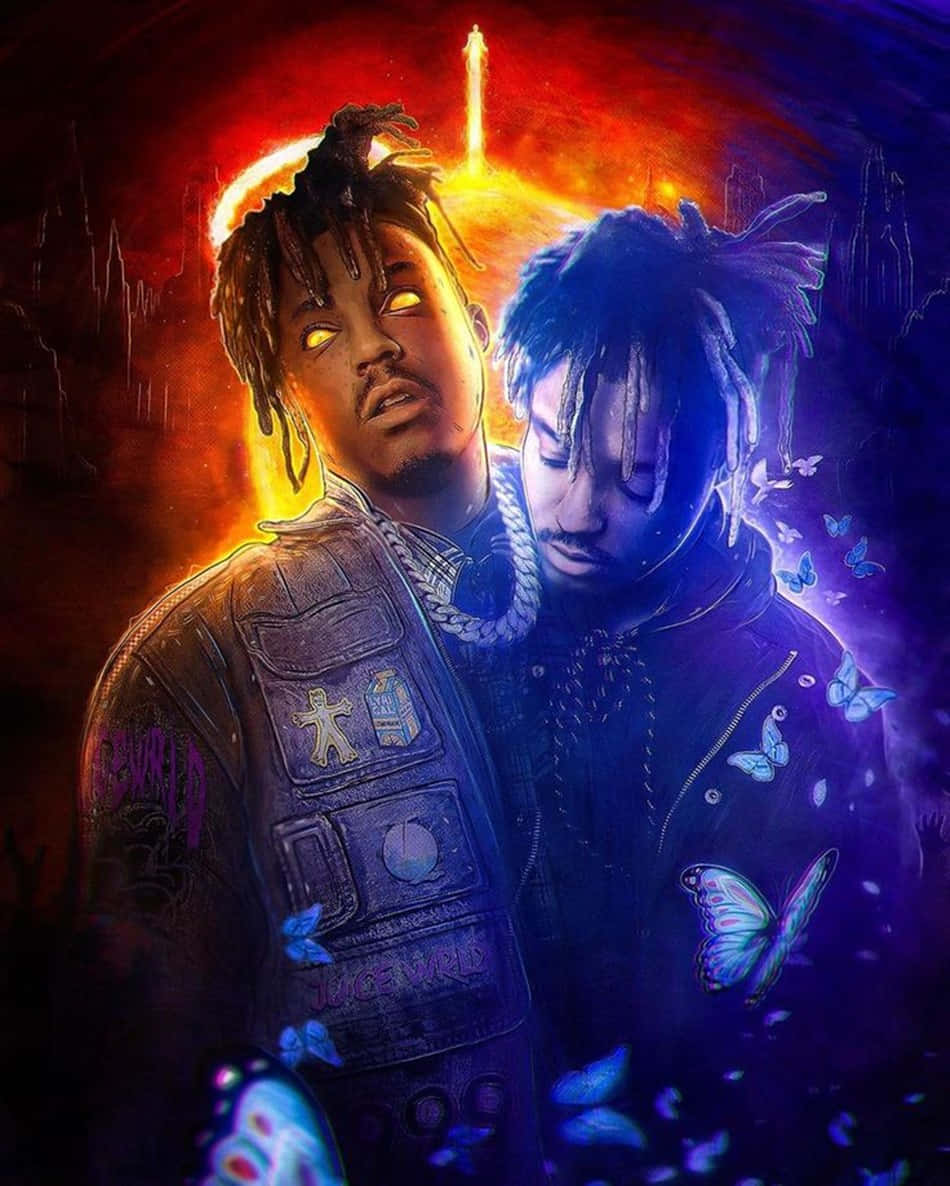 xxxtentacion, juice wrld, glowing eyes, SD Phone Wallpaper