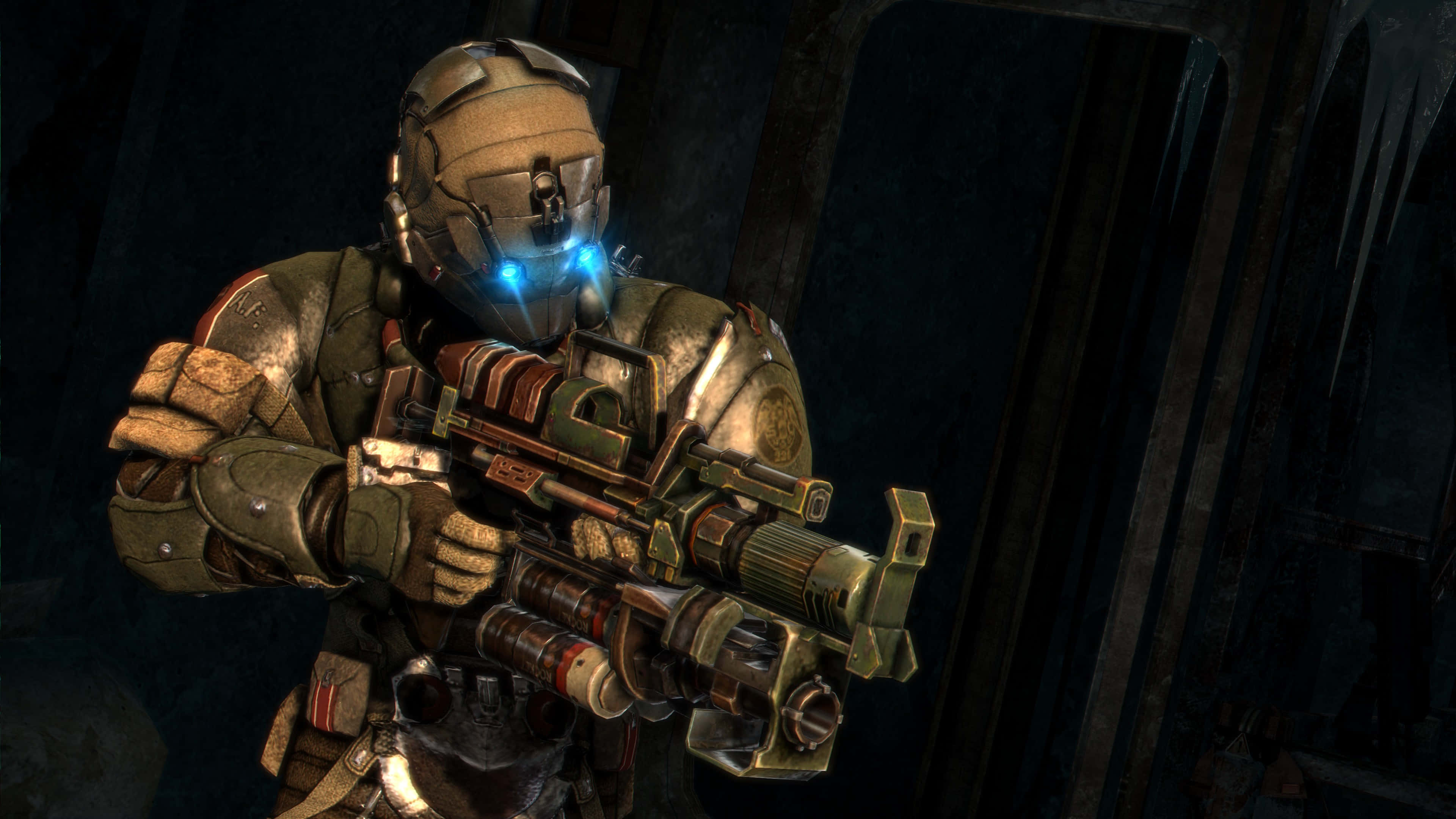 Dead Space 4K, soldier, weathered combat armor, 4K Desktop Wallpaper