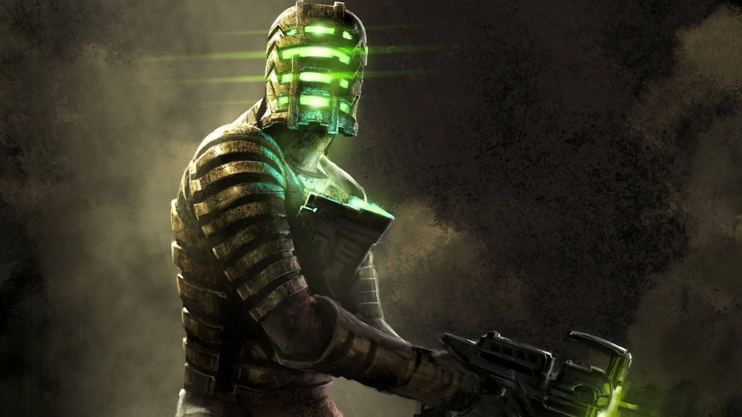 Dead Space, 2560x1440, glowing green eyes, 2K Desktop Wallpaper