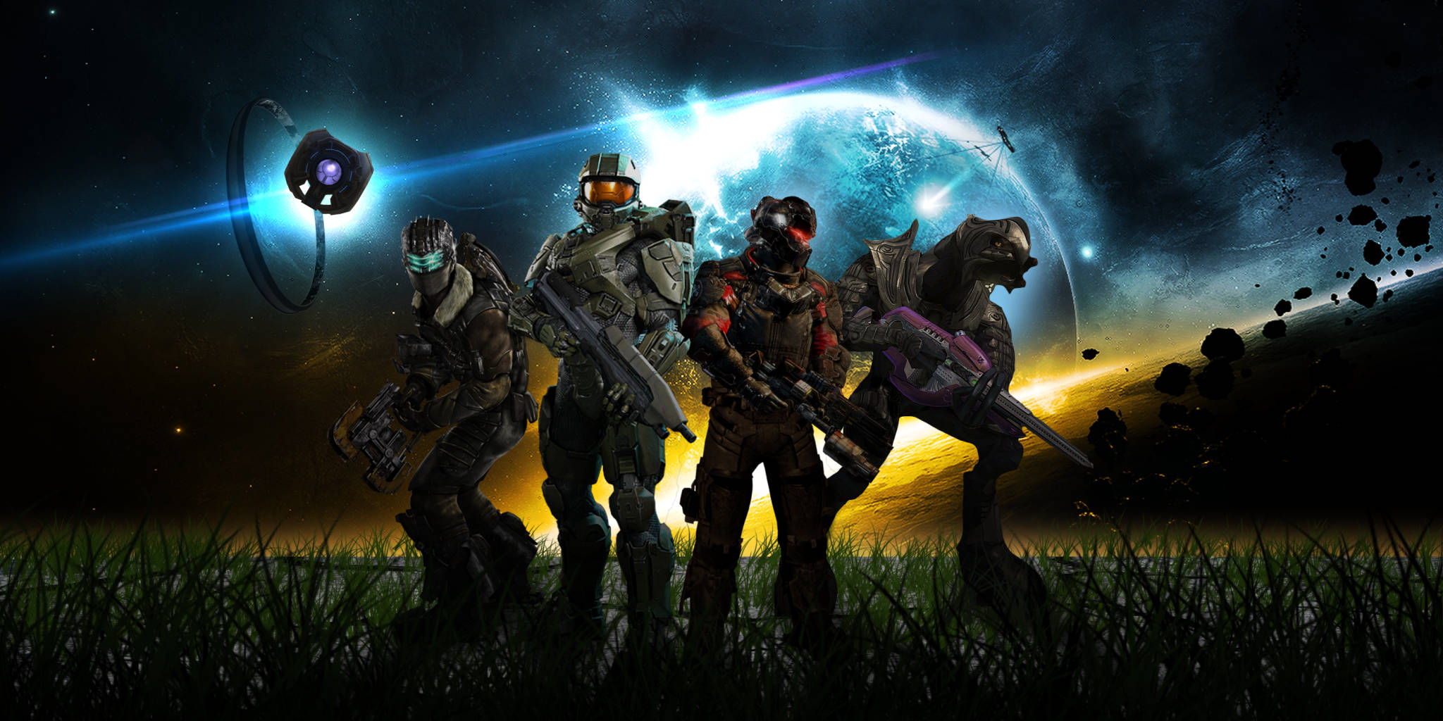 Dead Space, Resource Integration Gear, armored soldiers, Full HD Desktop Wallpaper