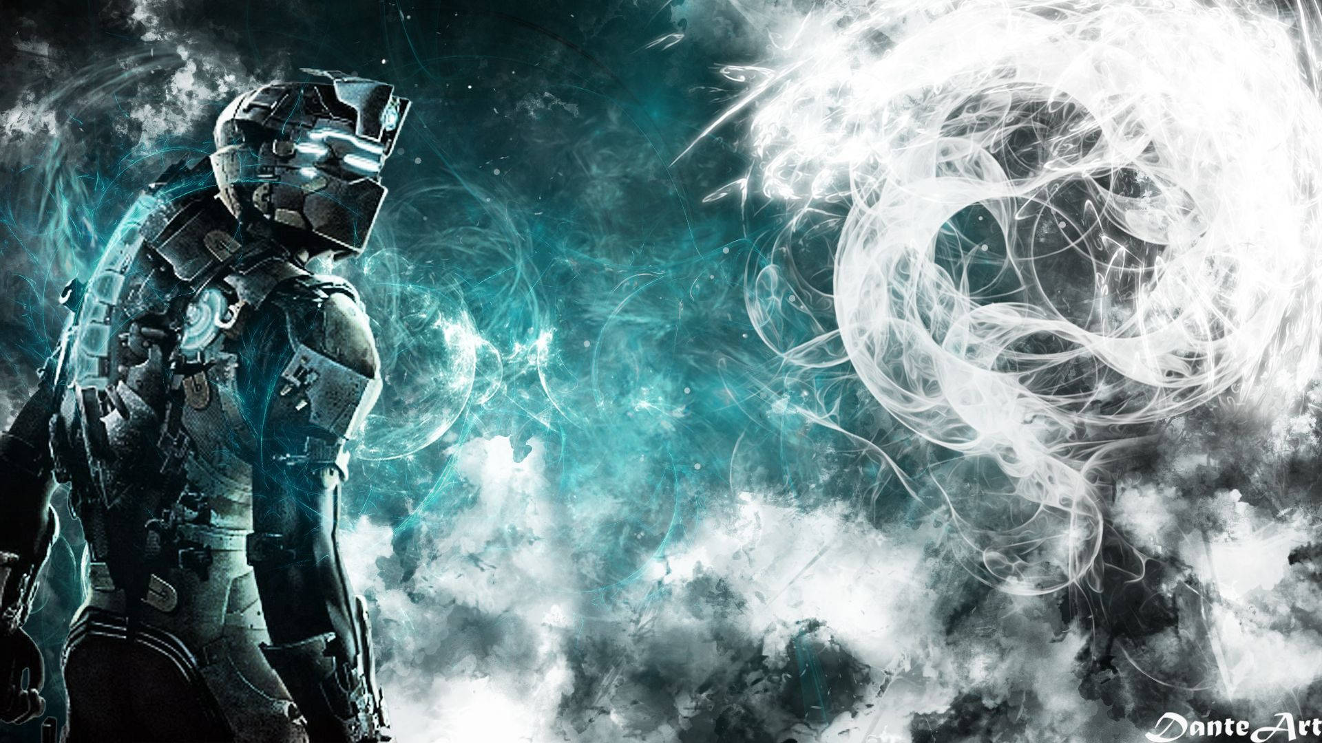 Dead Space, futuristic soldier, dark armor, Full HD Desktop Wallpaper