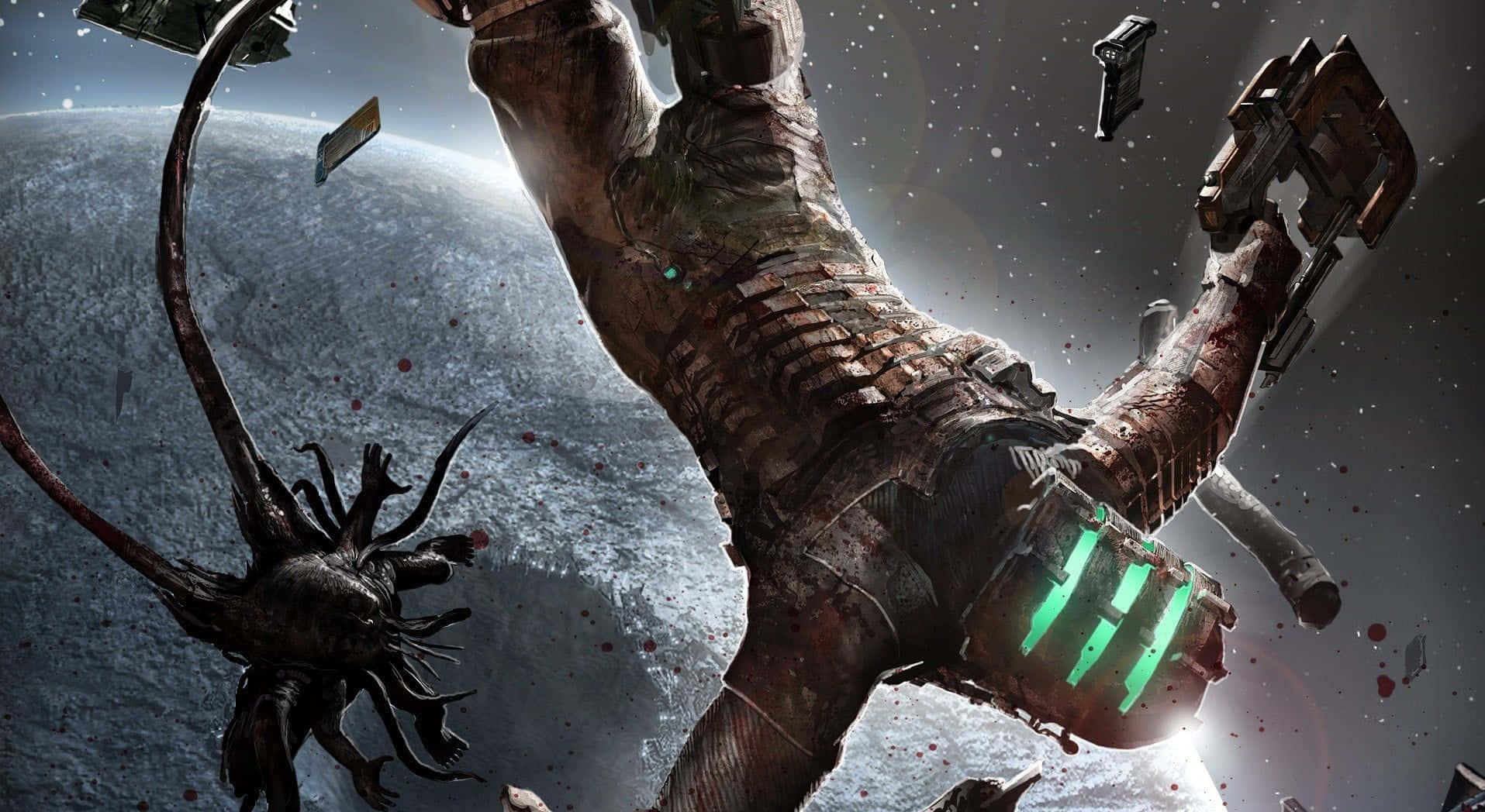 Dead Space, alien creature, glowing green limbs, HD Desktop Wallpaper