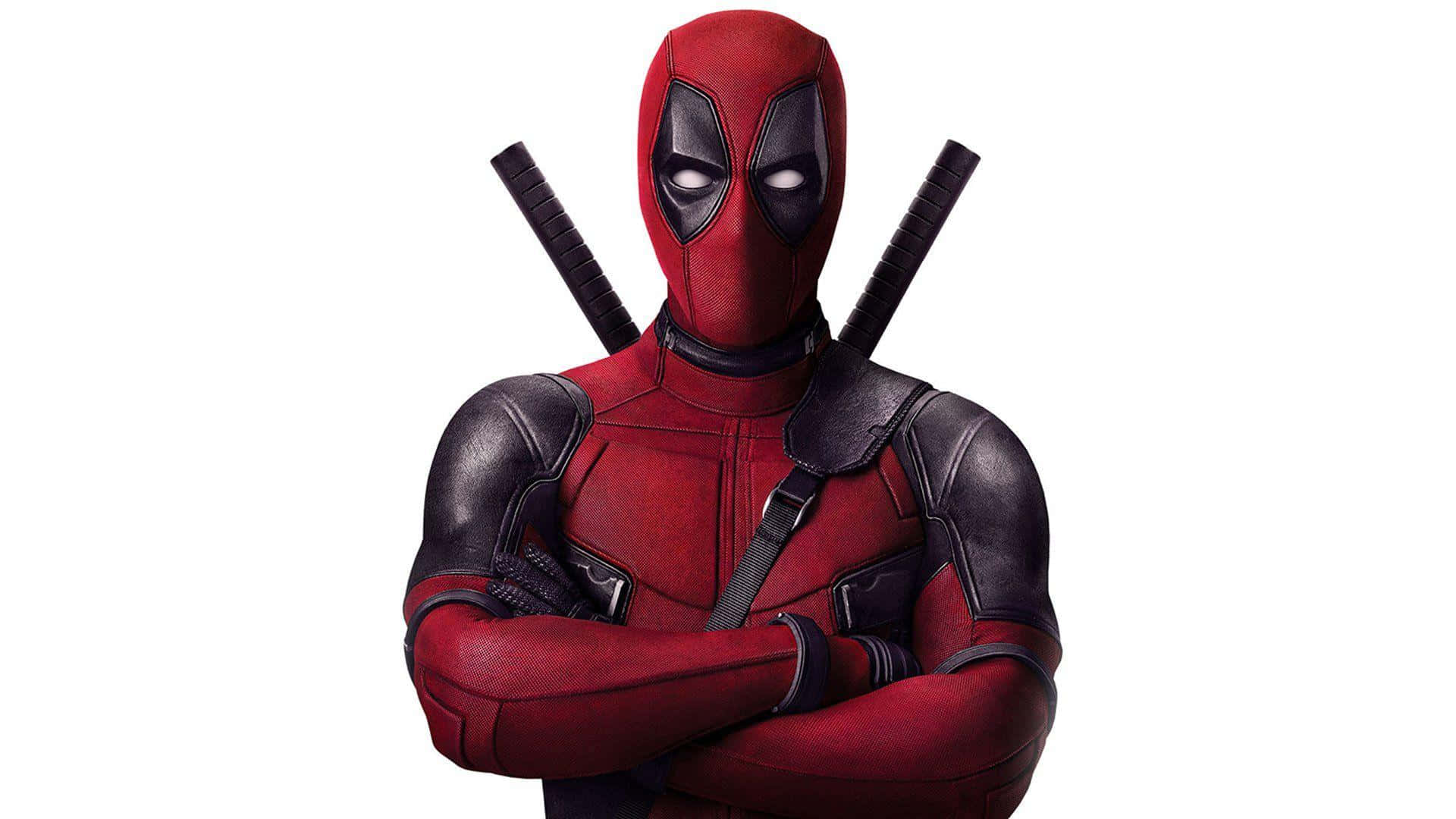 Deadpool 2, katanas, white background, Full HD Desktop Wallpaper