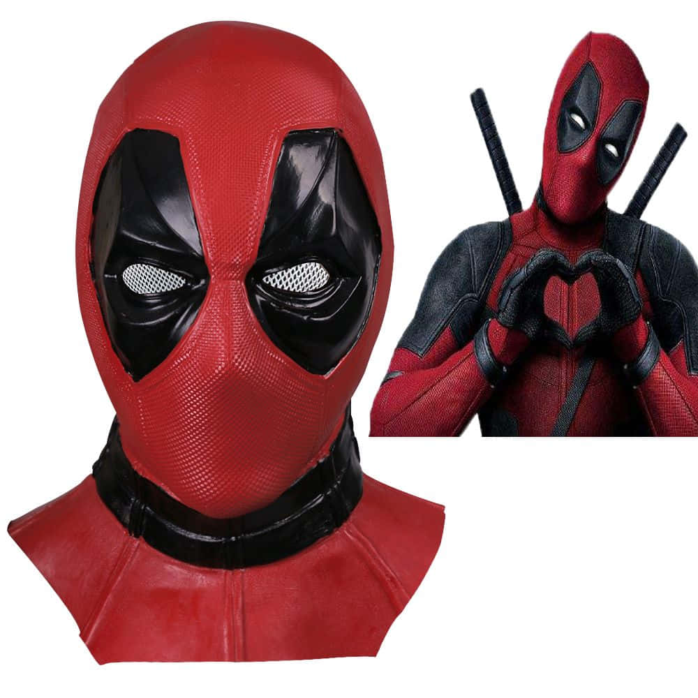 Deadpool, red and black Deadpool mask, mesh eye holes, SD Desktop Wallpaper