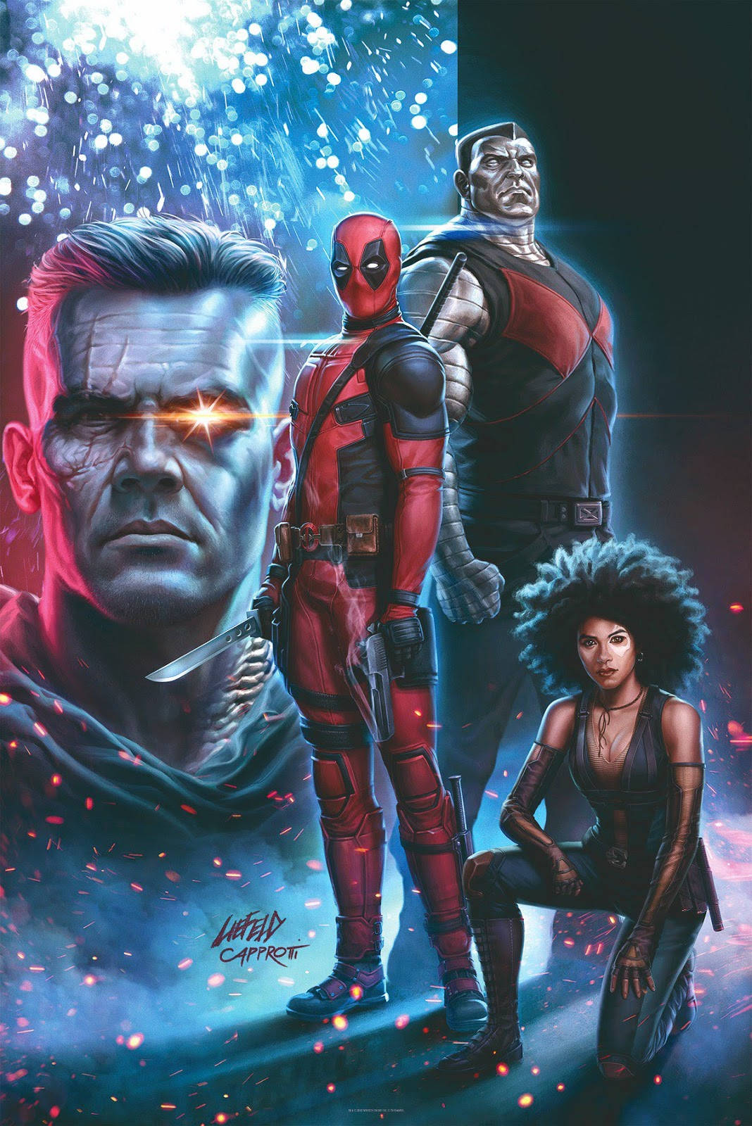 Deadpool 2, movie fanart poster, cosmic backdrop, HD Phone Wallpaper