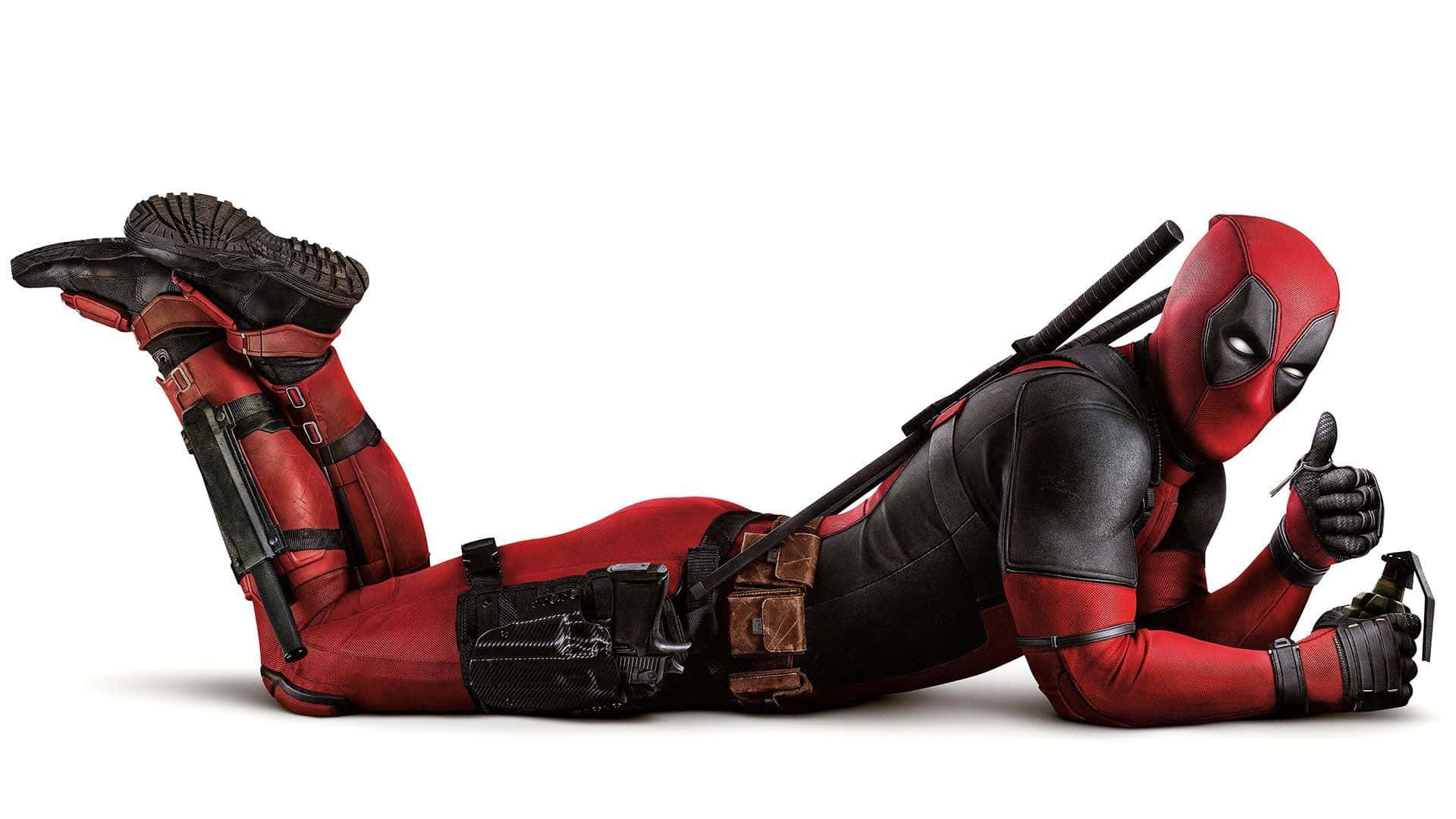 Deadpool, red and black suit, 1920 x 1080, Full HD Desktop Wallpaper