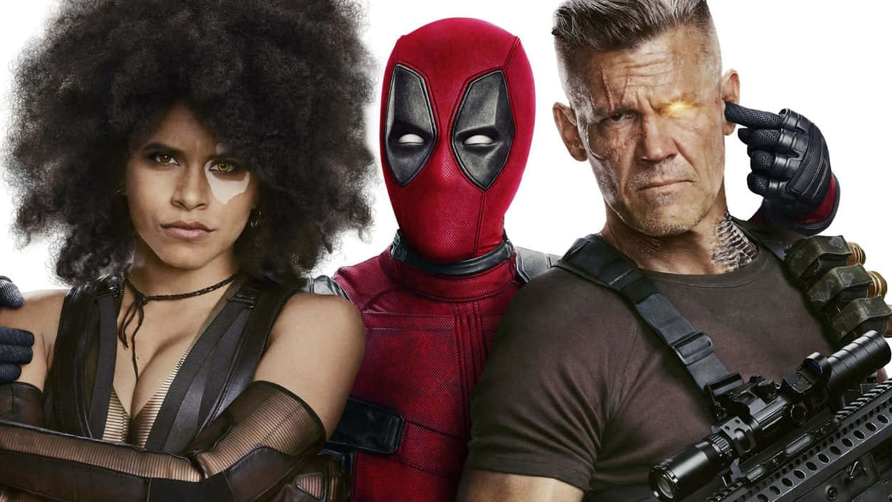 Deadpool, Cable, white background, SD Desktop Wallpaper