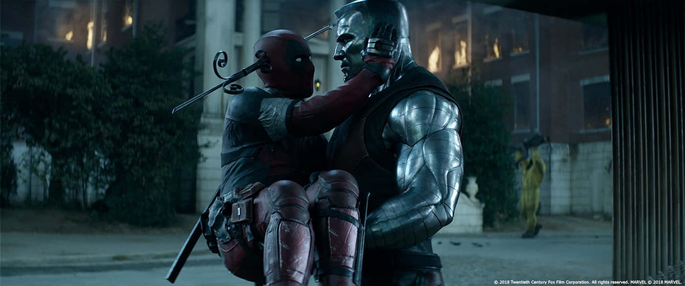 Deadpool, Colossus, red suit, HD Desktop Wallpaper