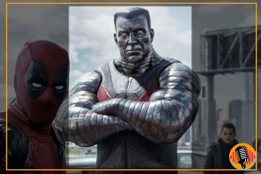 Deadpool, Colossus, towering armored figure, SD Desktop Wallpaper