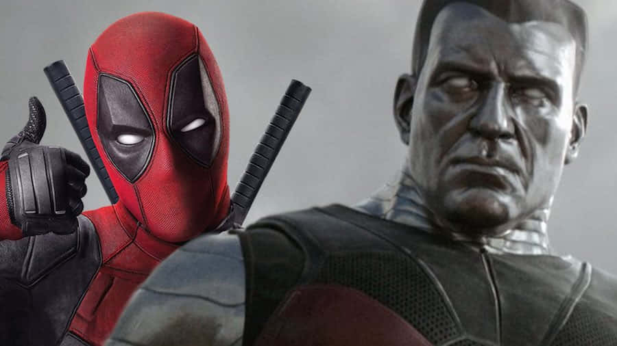 Deadpool, Colossus, red suit, SD Desktop Wallpaper