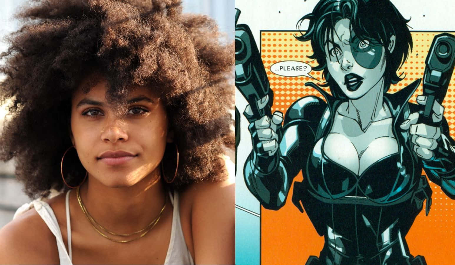 Deadpool And Domino, afro hair, dual pistols, HD Desktop Wallpaper