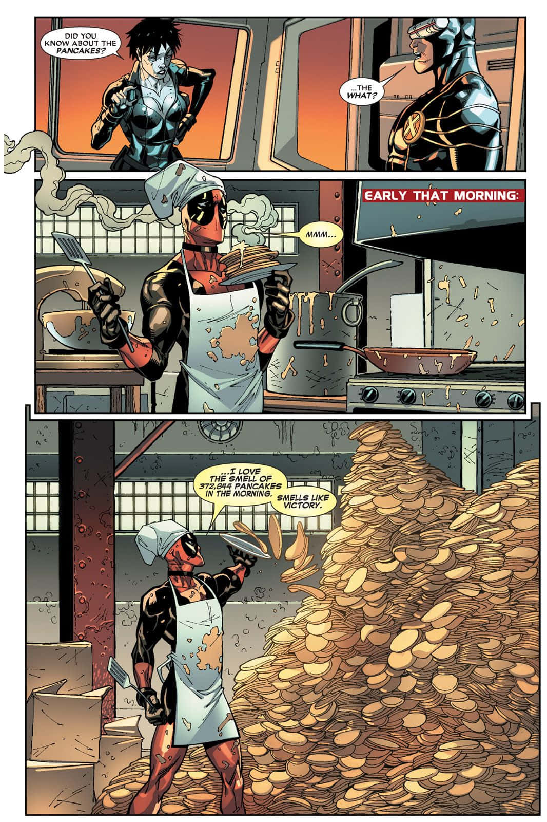 Deadpool, Domino, messy kitchen, HD Phone Wallpaper