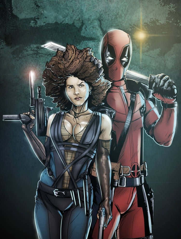 Deadpool, Domino, afro hair, SD Phone Wallpaper