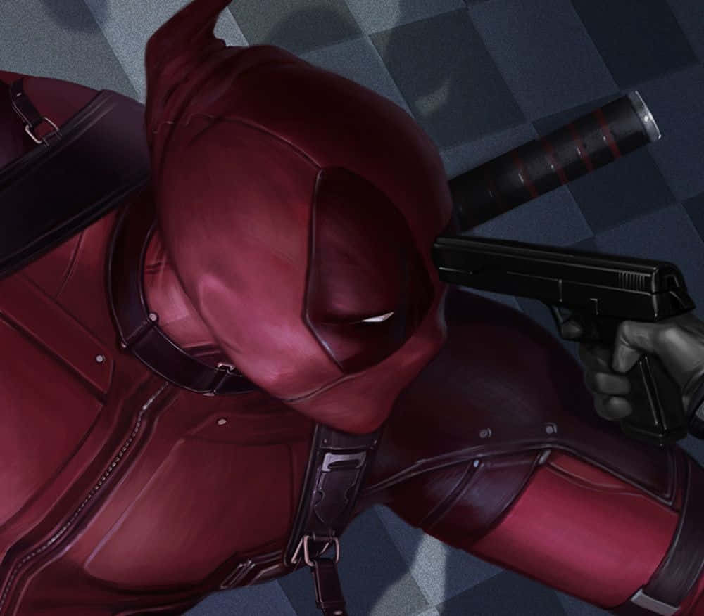 Deadpool, Domino, red suit, SD Desktop Wallpaper