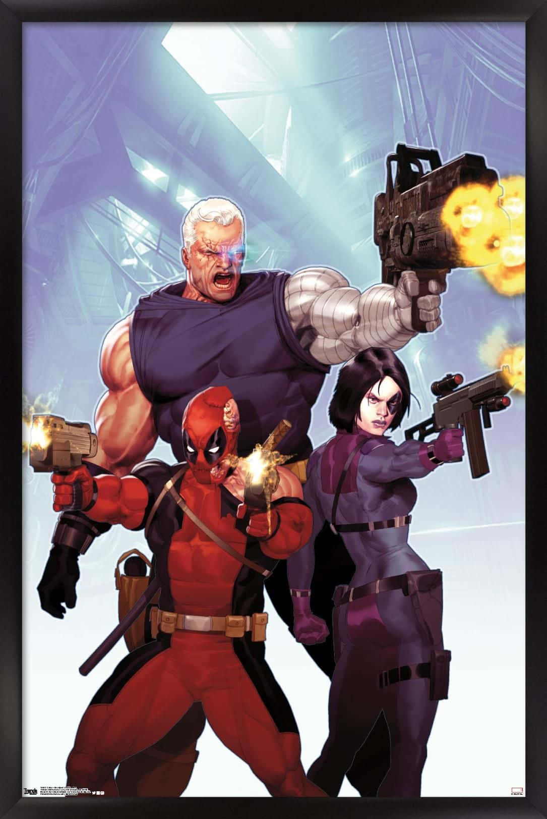 Deadpool, Domino, futuristic city backdrop, HD Phone Wallpaper