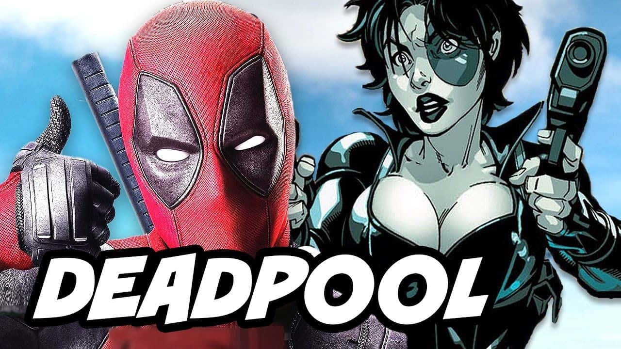 Deadpool, Domino, red suit, HD Desktop Wallpaper