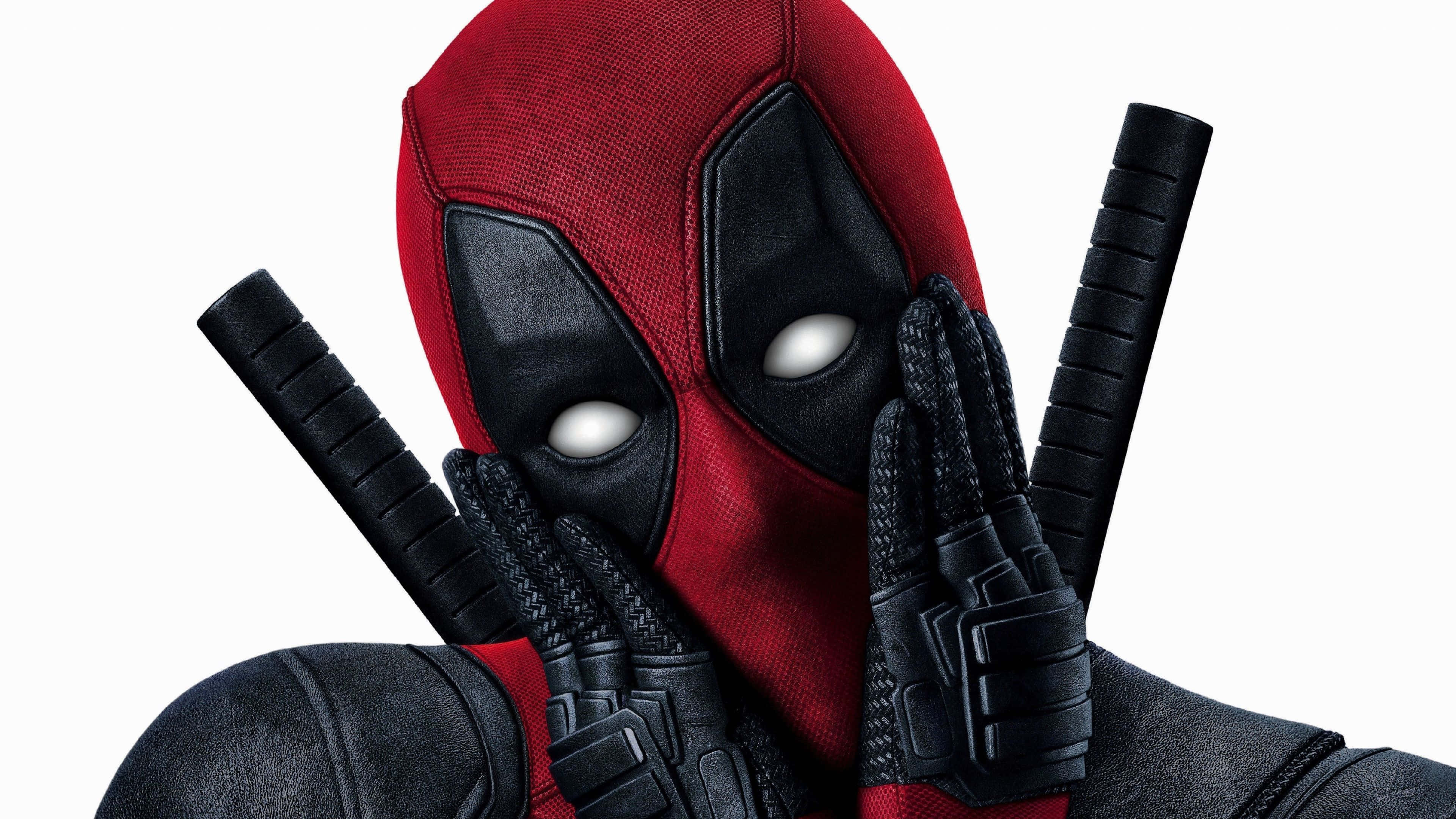 Deadpool 2, red and black suit, katanas, 4K Desktop Wallpaper