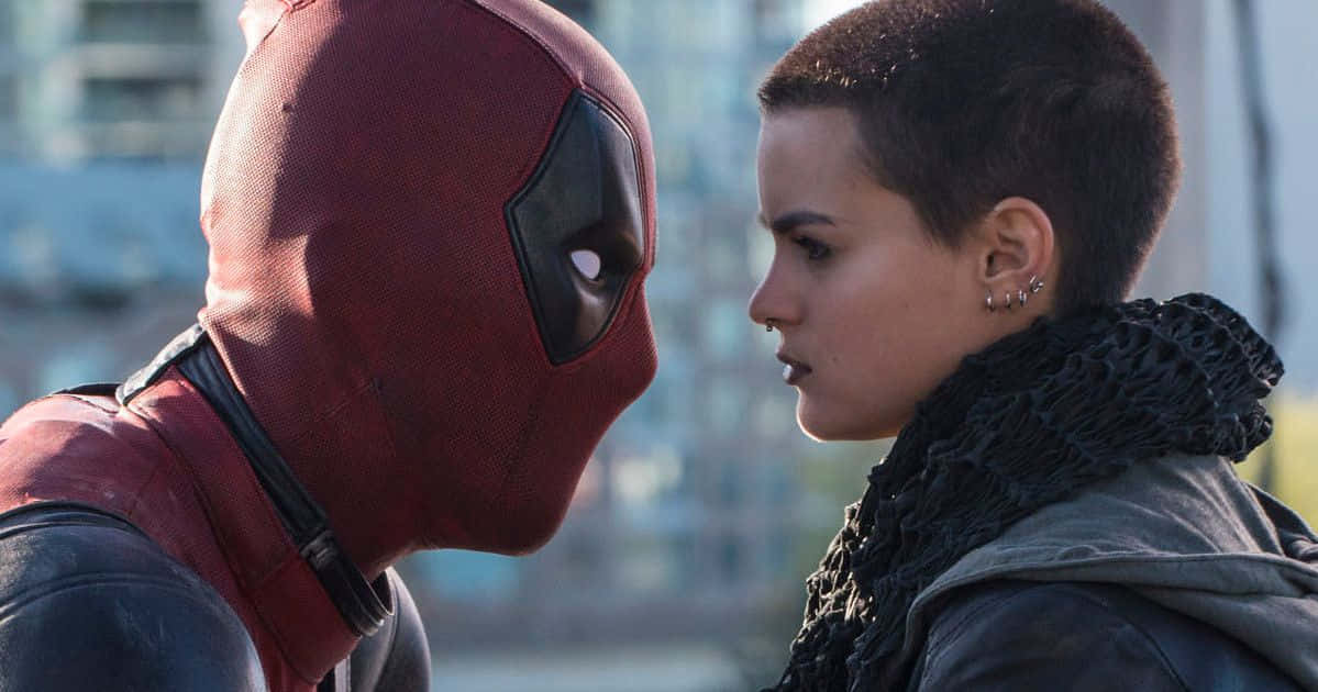 Deadpool, Negasonic Teenage Warhead, red suit, SD Desktop Wallpaper