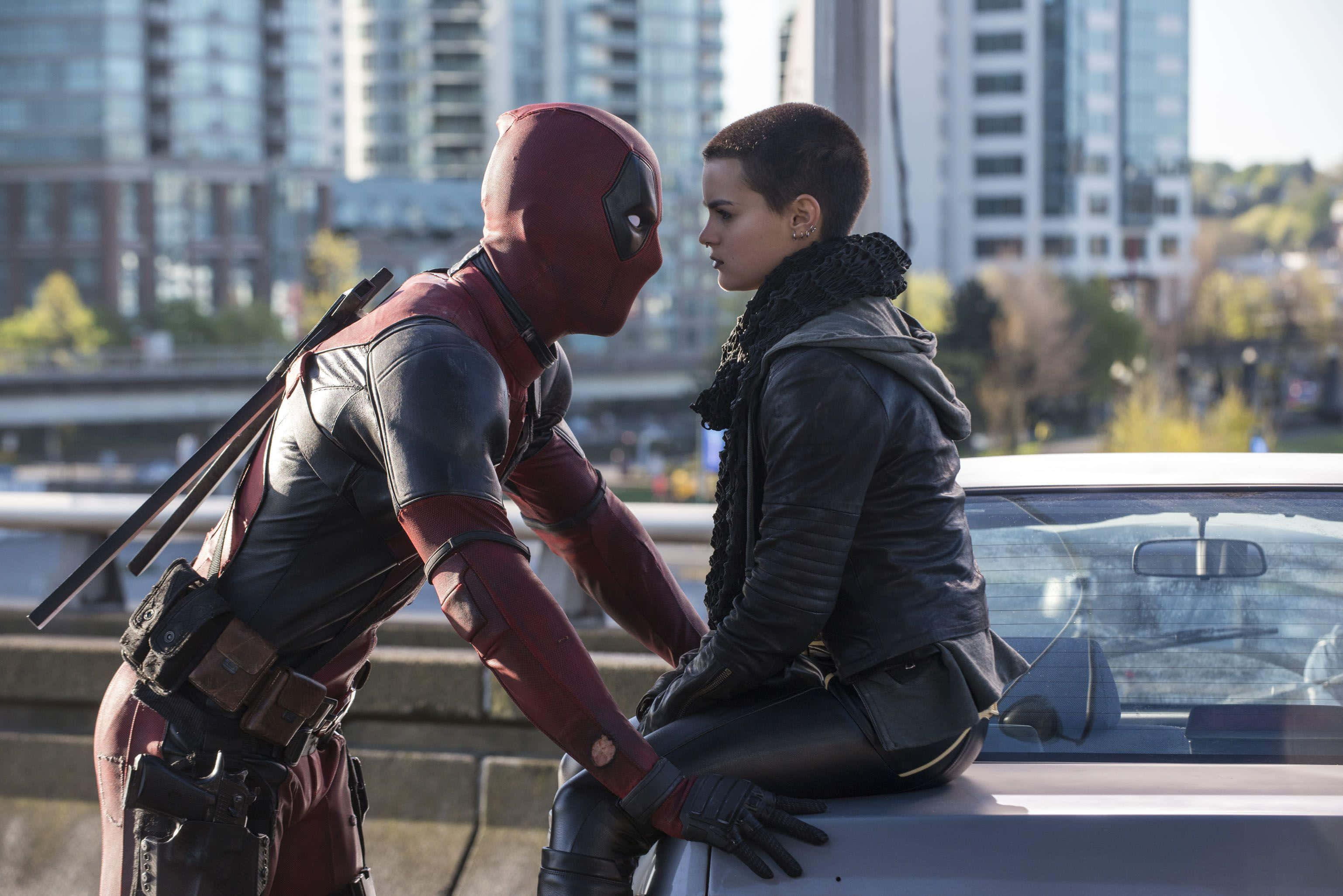 Negasonic Teenage Warhead, Deadpool, red suit, 2K Desktop Wallpaper