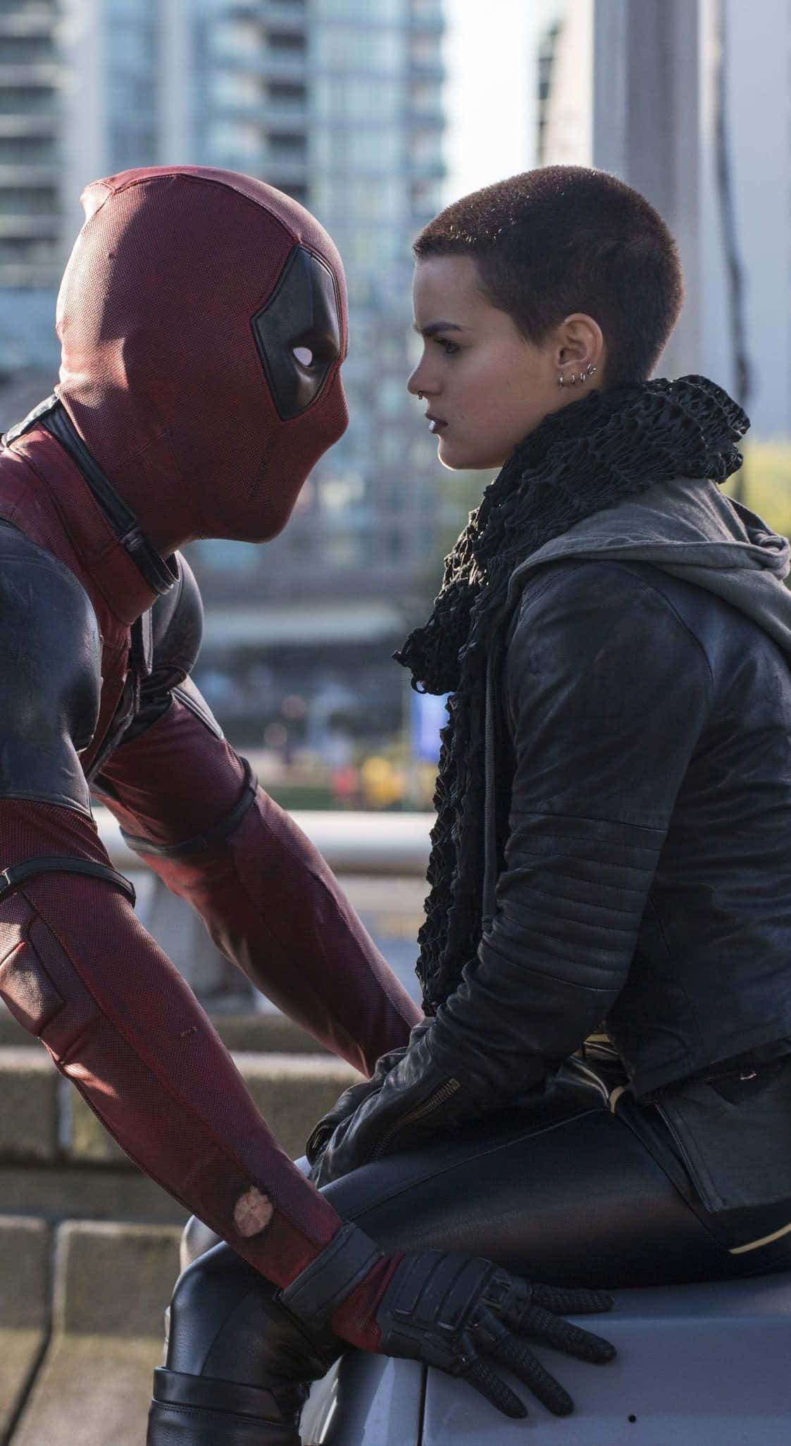 Negasonic Teenage Warhead, Deadpool, red suit, Full HD Phone Wallpaper