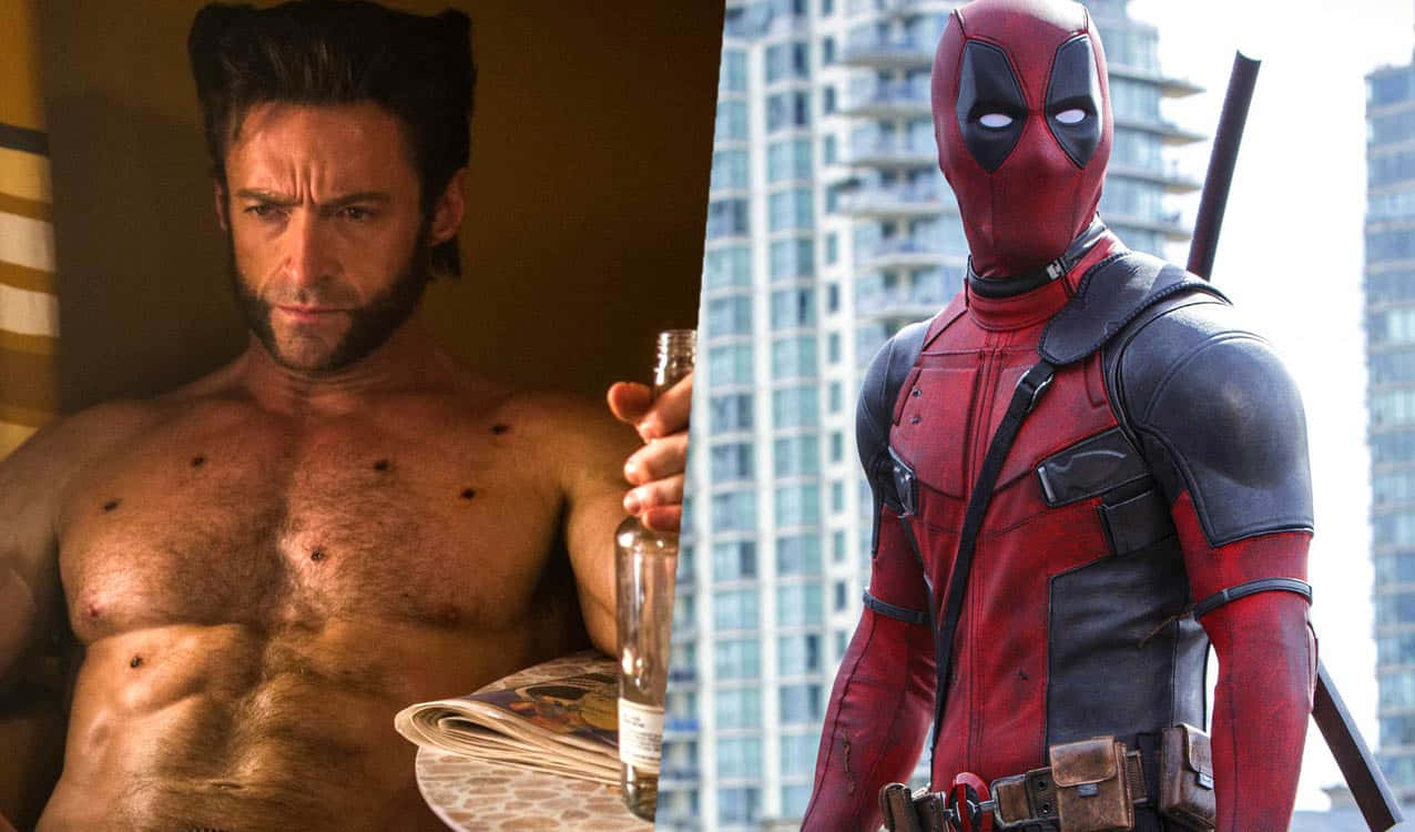 Deadpool, Wolverine, red suit, SD Desktop Wallpaper