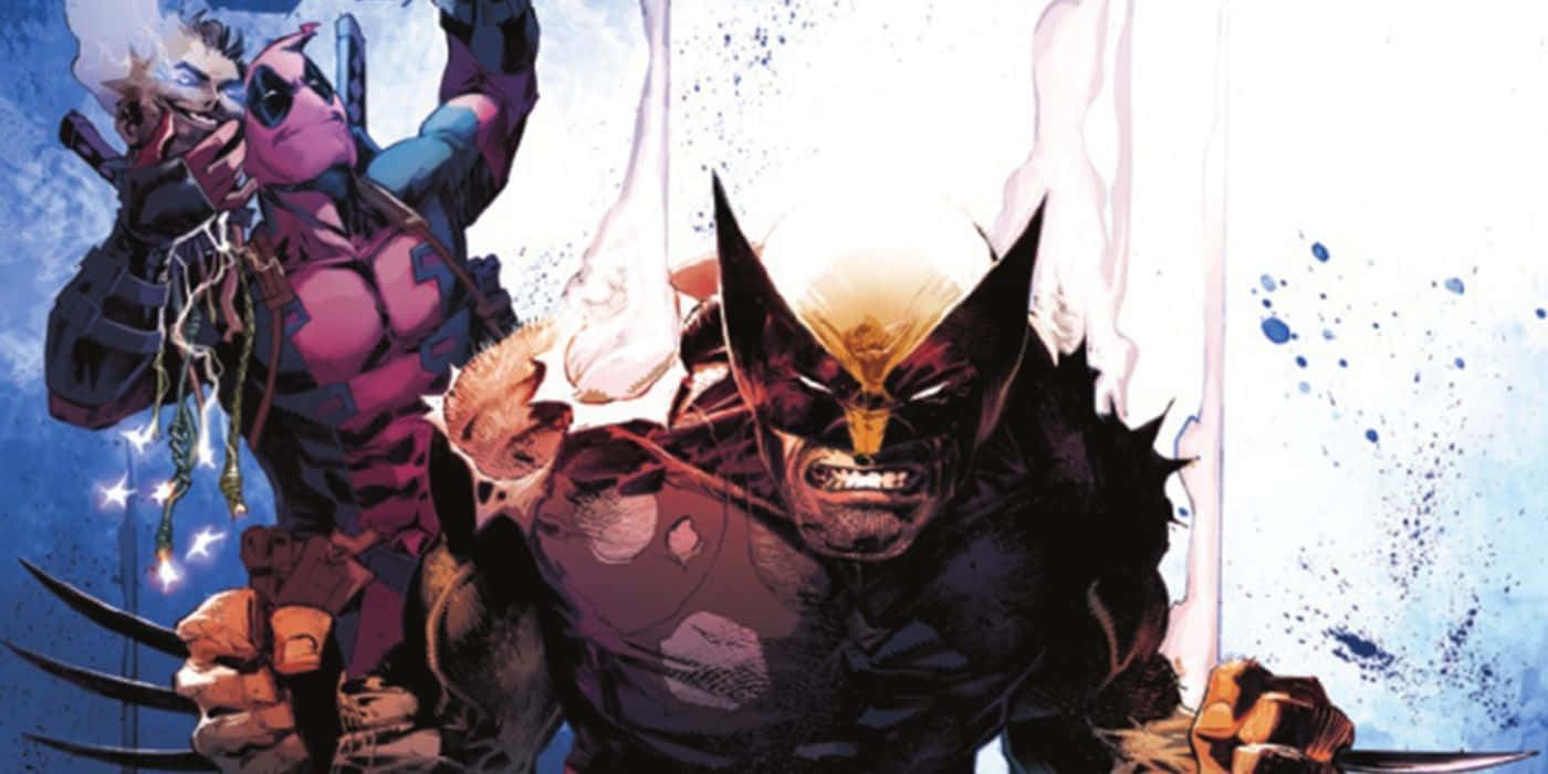 Deadpool, Wolverine, claws extended, HD Desktop Wallpaper