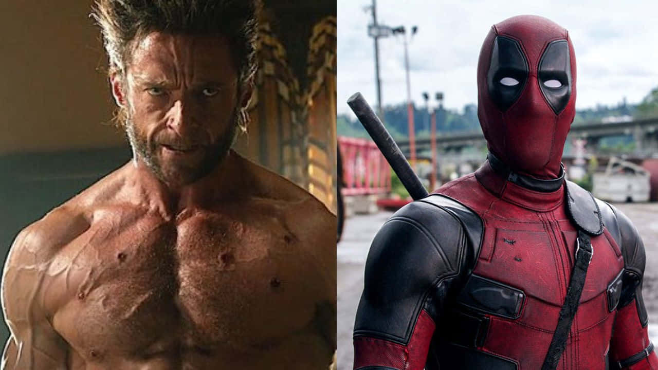 Deadpool, Wolverine, red suit, HD Desktop Wallpaper