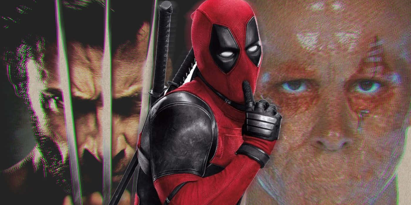 Deadpool, Wolverine, red and black suit, HD Desktop Wallpaper