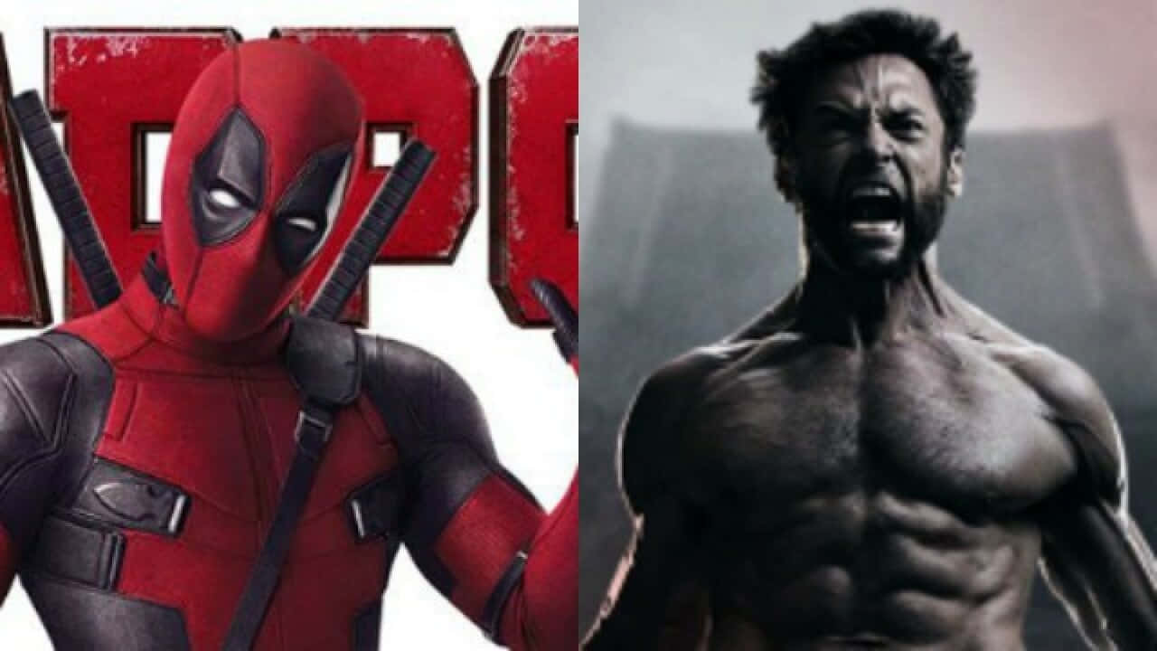 Deadpool, Wolverine, red suit, HD Desktop Wallpaper