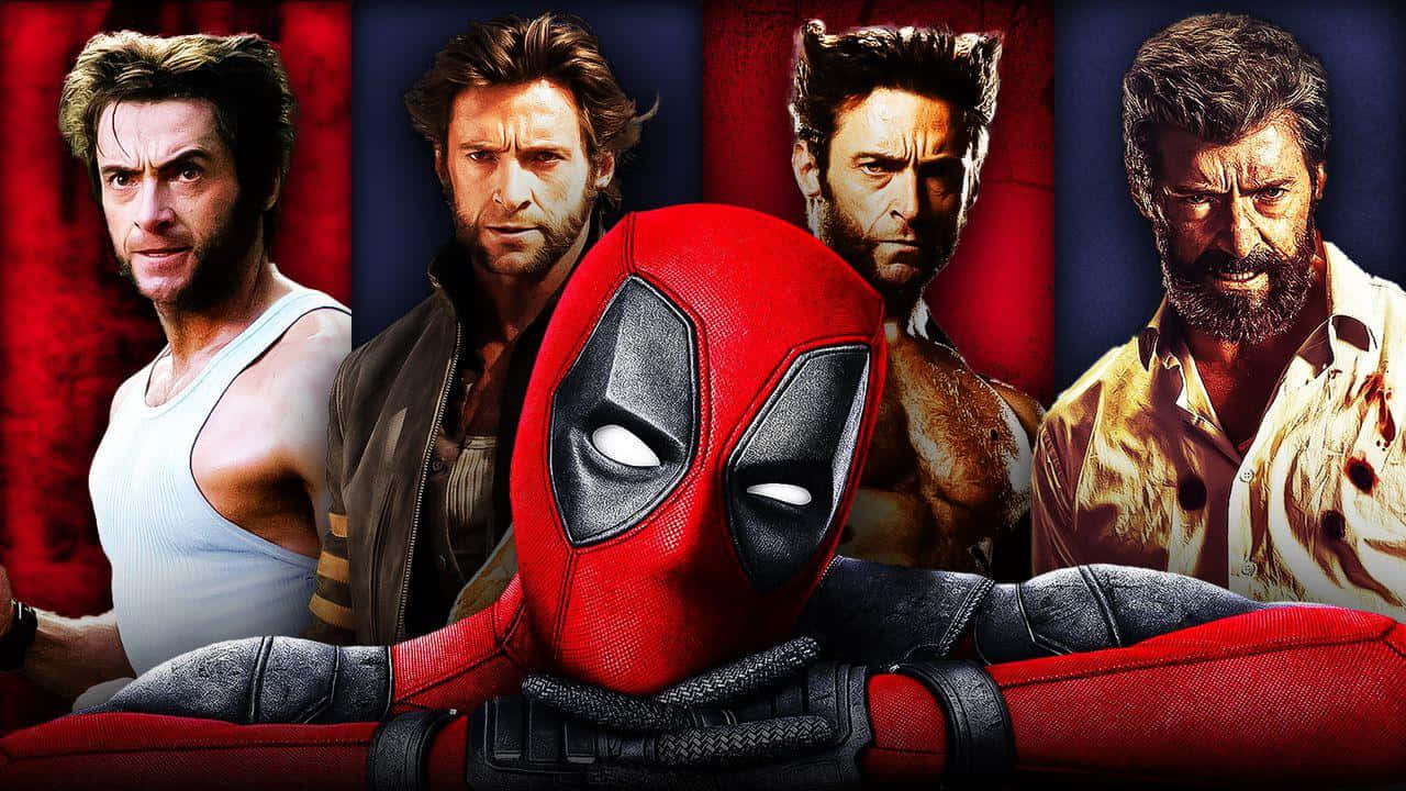Deadpool, Wolverine, red, HD Desktop Wallpaper