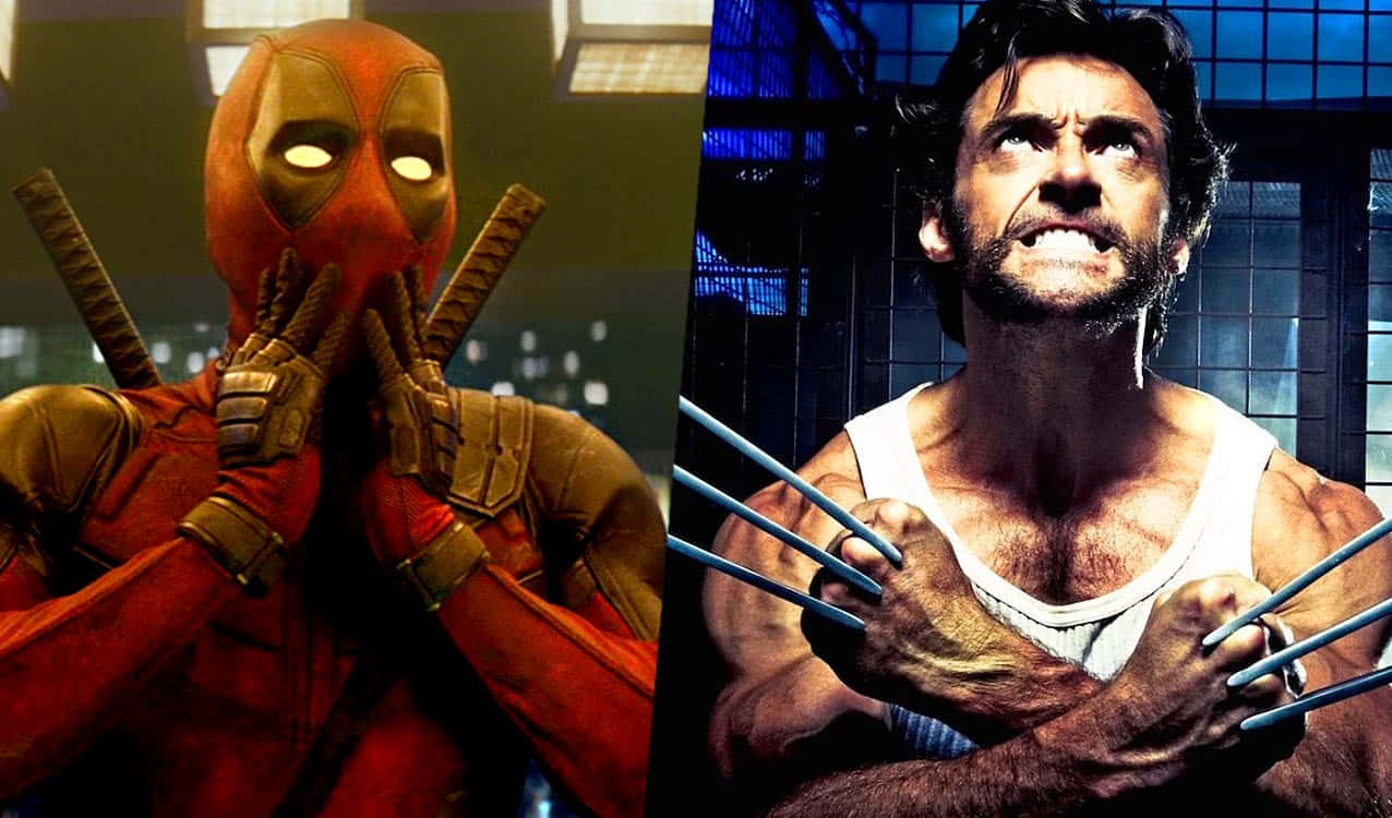 Deadpool, Wolverine, red suit, SD Desktop Wallpaper