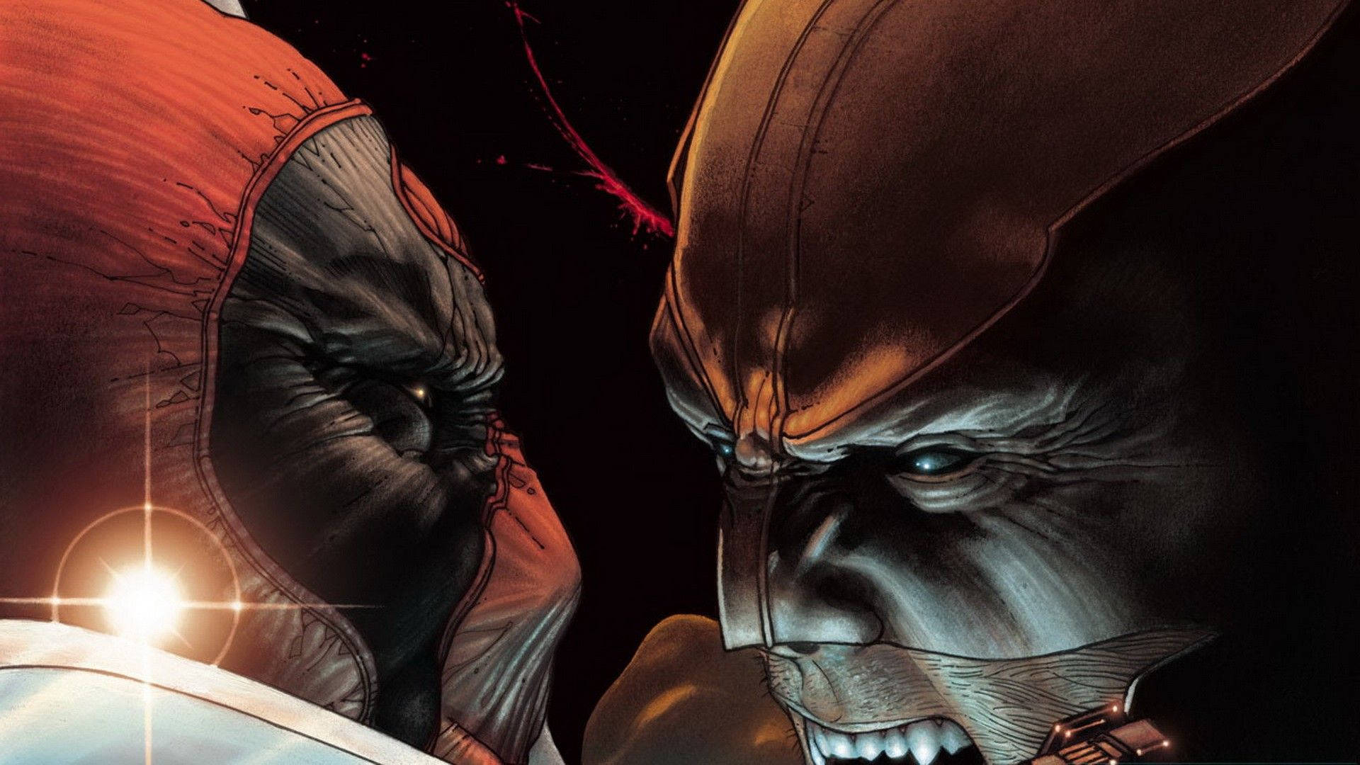 Wolverine, Deadpool, starburst, Full HD Desktop Wallpaper