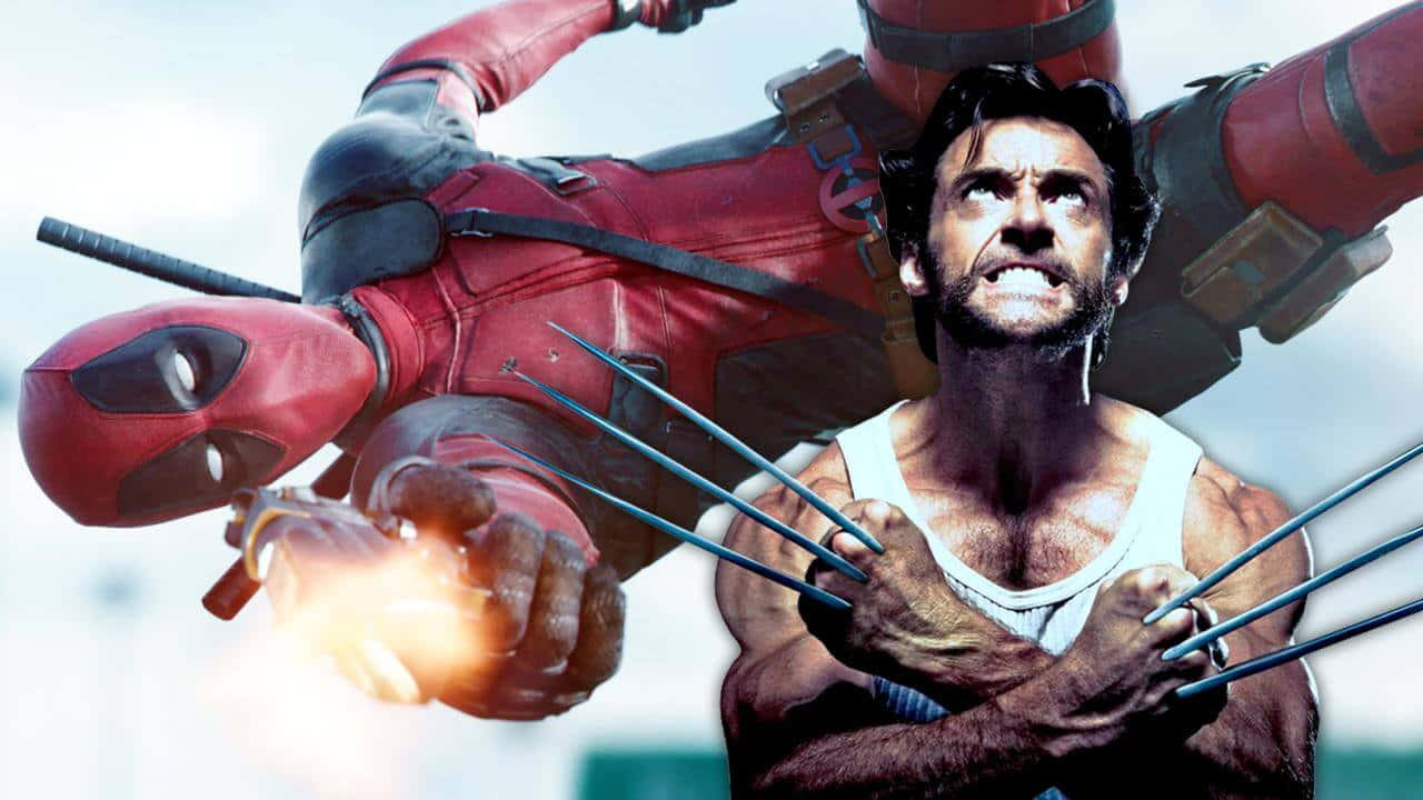 Deadpool, Wolverine, claws extended, HD Desktop Wallpaper