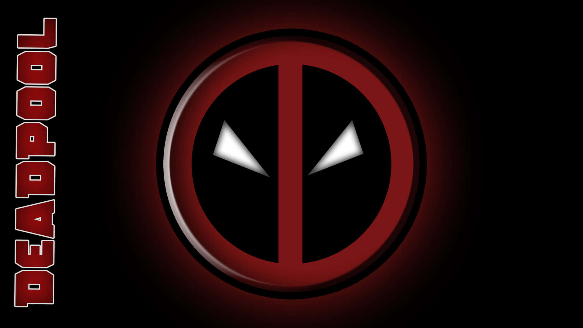 Deadpool, Deadpool logo, red light, Full HD Desktop Wallpaper