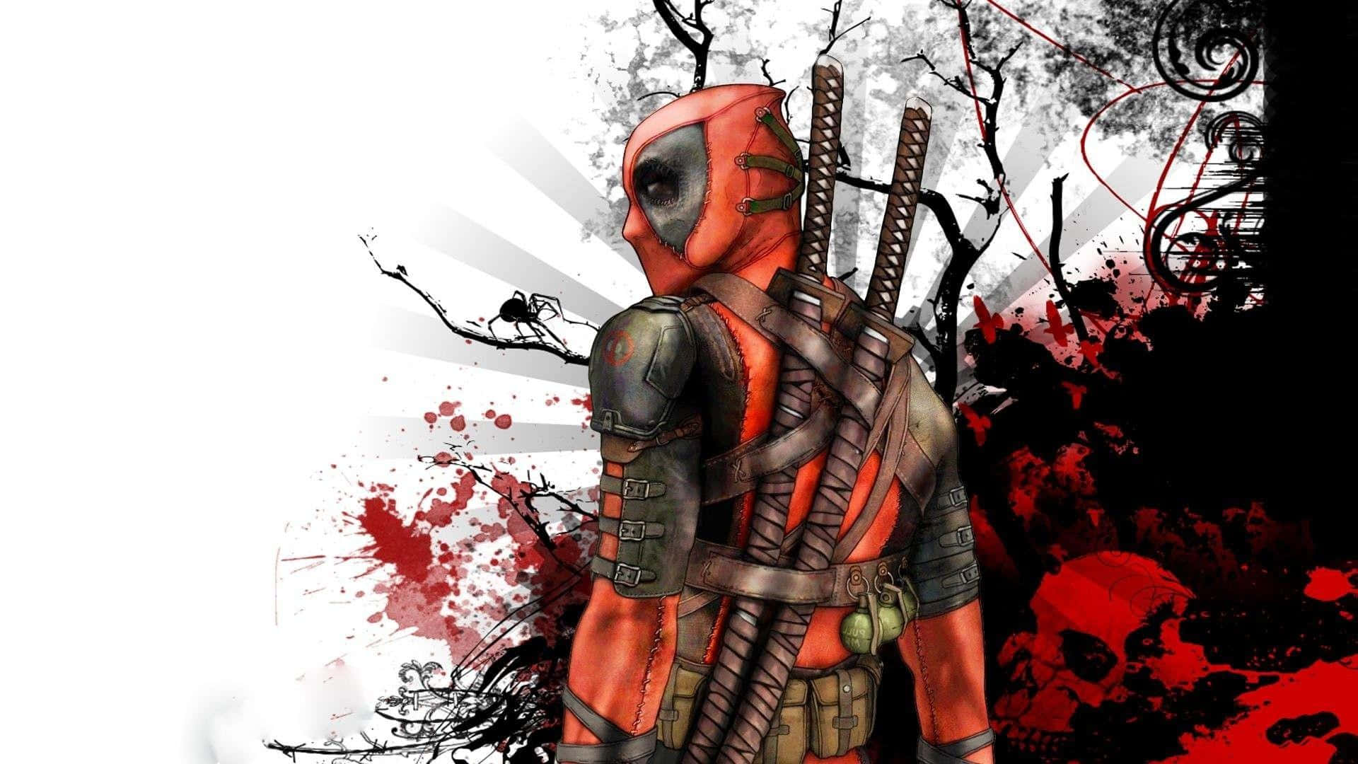 Deadpool 2, Deadpool, stark white background, Full HD Desktop Wallpaper