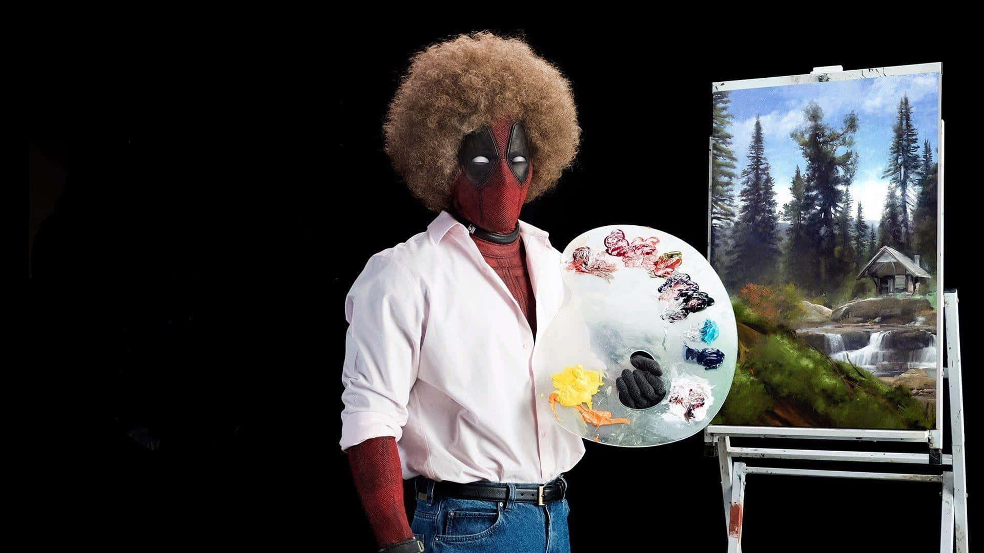 Deadpool 2, white shirt, jeans, Full HD Desktop Wallpaper