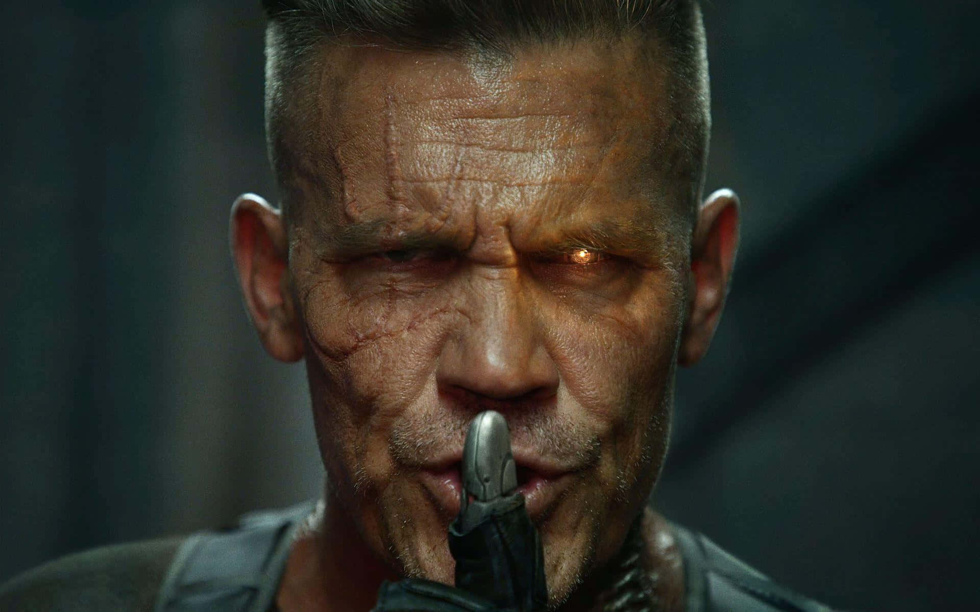 Deadpool 2, Deadpool, glowing orange eyes, Full HD Desktop Wallpaper