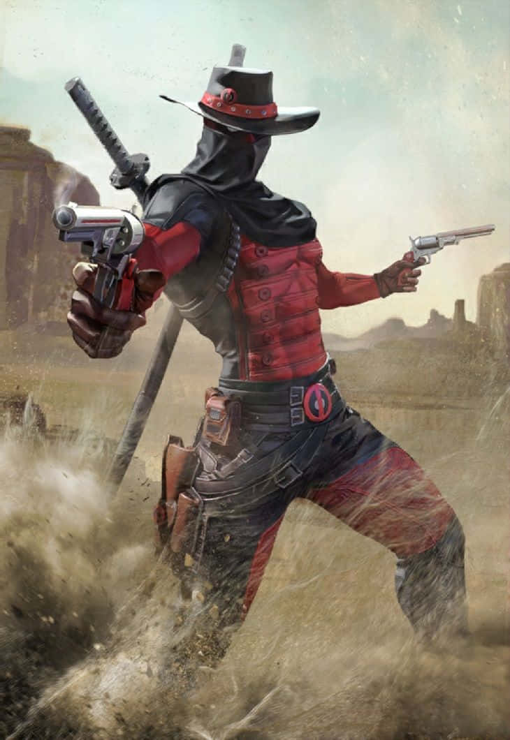 Deadpool, cartoon, red and black armor, SD Phone Wallpaper