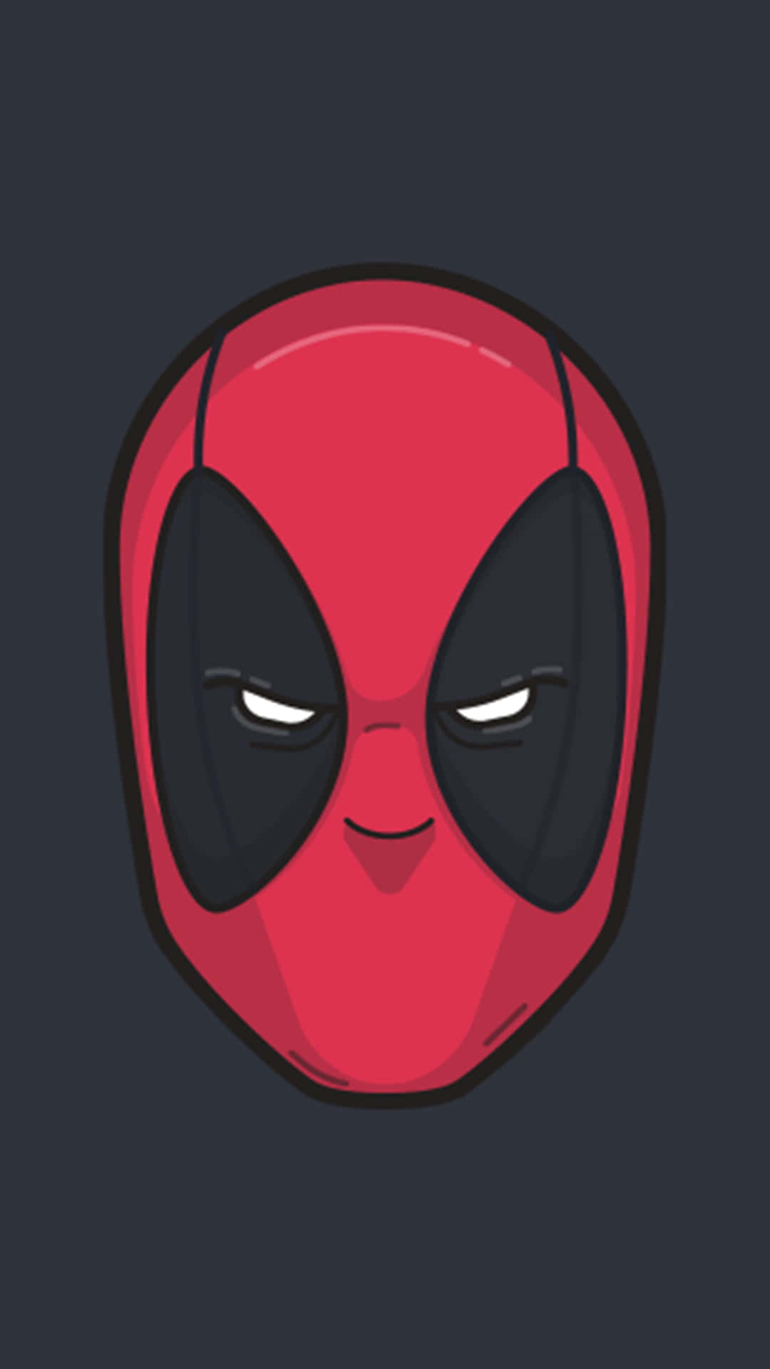 Deadpool, red and black Deadpool mask, smug expression, Full HD Phone Wallpaper