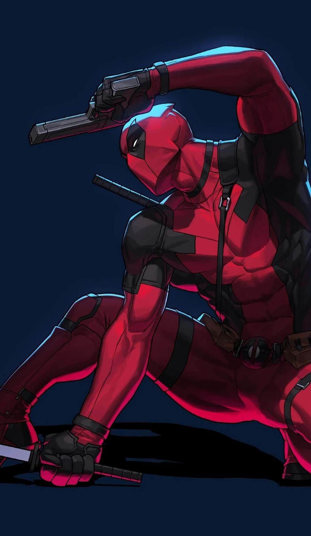 Deadpool, gun, sword, HD Phone Wallpaper